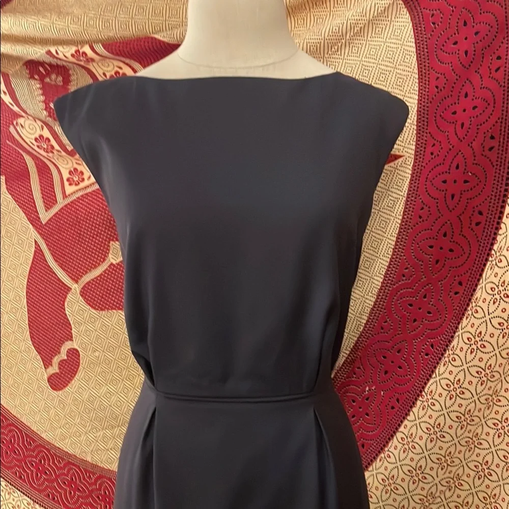 Dark gray J. Crew Sleeveless Bateau Sheath Midi Dress - Picture 4 of 7